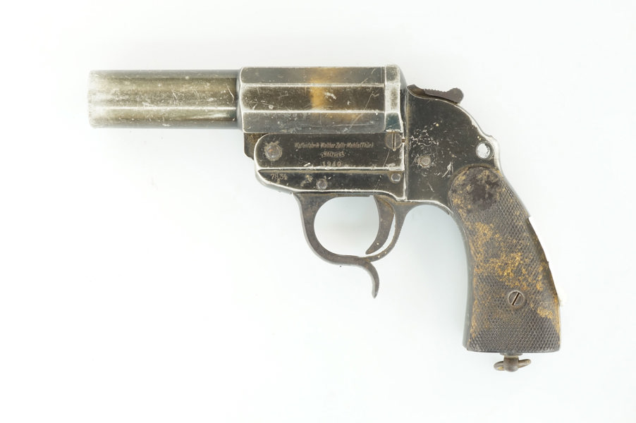 Signalpistole, Walther, Fertigung Zella Mehlis, Wehrmacht, Kal. 4, #7834, § frei ab 18 (987-24)