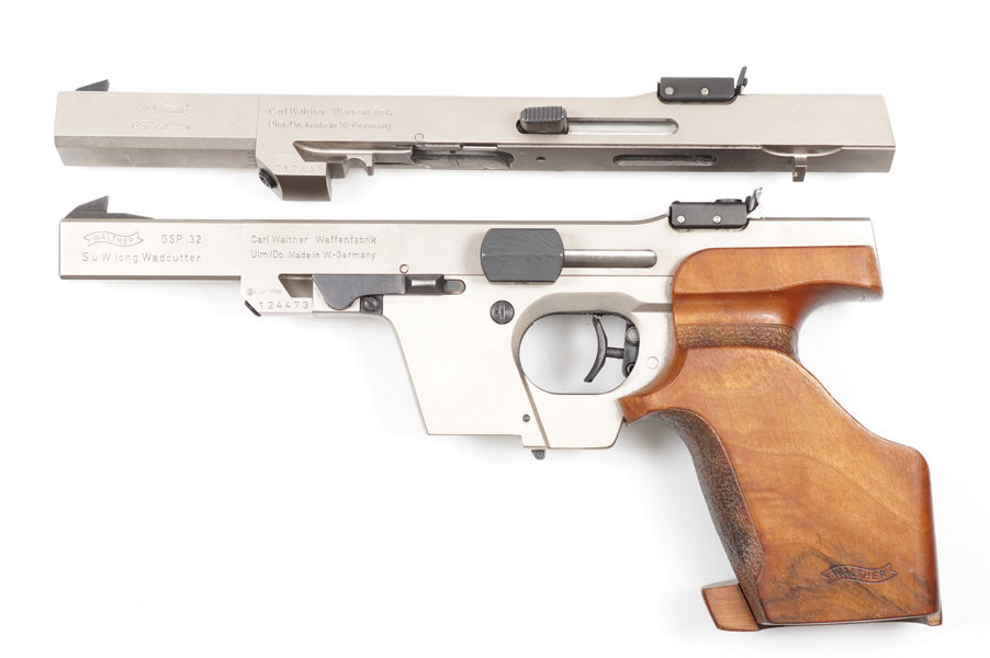 Walther, Mod. GSP, .32 S&W, #124473, §B + Wechselsystem .22lr, #217445, §B