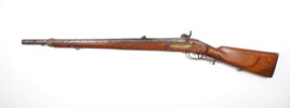 Jägerstutzen, unbekannter Österreichischer Erzeuger, M.1807/35, aptiert auf Perkussion, vermutlich 13,9 mm, #145, § frei ab 18