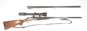 Büchsflinte unbekannter Belgischer Erzeuger, 9,3x72R, 16/65, #27781, §C mit Schrotwechsellauf 16/65, #27781, §C