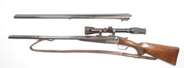 Büchsflinte unbekannter Belgischer Erzeuger, 9,3x72R, 16/65, #27781, §C mit Schrotwechsellauf 16/65, #27781, §C