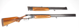 Bockbüchsflinte CZ Brno, Mod. ZH104, 7x57R, 12/70, #407916, 13851, §C mit Bockflinten Wechsellauf CZ Brno, Mod. ZH101, 12/70, #108911, 13851, §C 