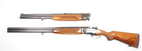 Bockbüchsflinte CZ Brno, Mod. ZH104, 7x57R, 12/70, #407916, 13851, §C mit Bockflinten Wechsellauf CZ Brno, Mod. ZH101, 12/70, #108911, 13851, §C 