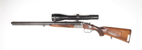 Drilling, Sauer & Sohn, 7x65R, 16/70, mit Einstecklauf .22 Mag., #320005, §C (3855-24)