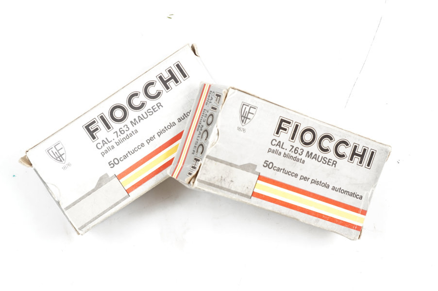 Pistolenpatronen 7,63 mm Mauser, Fiocchi, §B