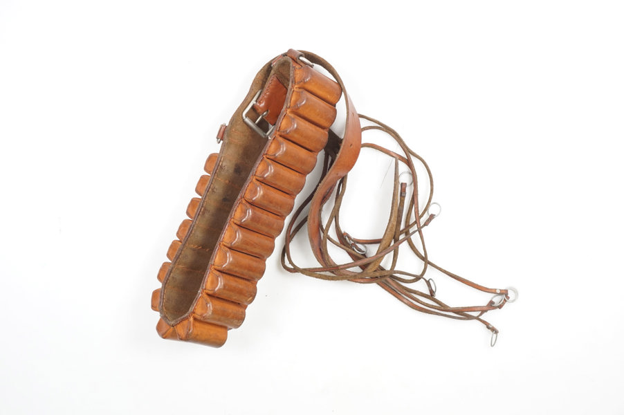 Schrotpatronengürtel Kal. 12 mit Hühnergalgen