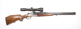 Seitenschloss-Triumphdrilling Winkler Ferlach, 6,5x57R, .22 Hornet, 12/70, #421939 , §C