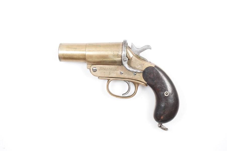 Leuchtpistole Very, Fertigung Webley und Scott Birmingham, Kal. 4, #16880, § frei ab 18