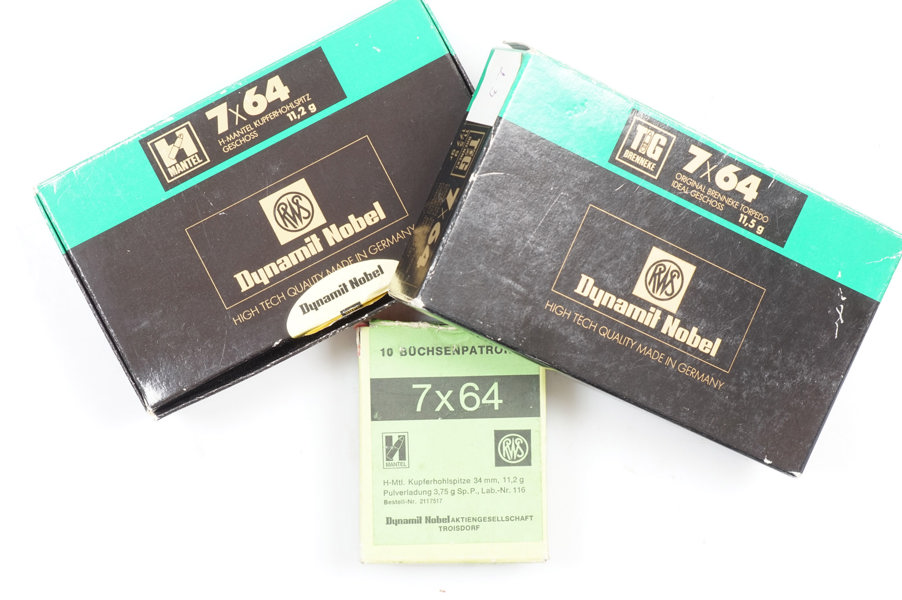 Büchsenpatronen 7 x 64 RWS, § frei ab 18