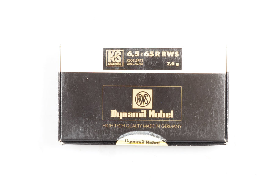 Büchsenpatronen 6,5 x 65 R RWS, frei ab 18