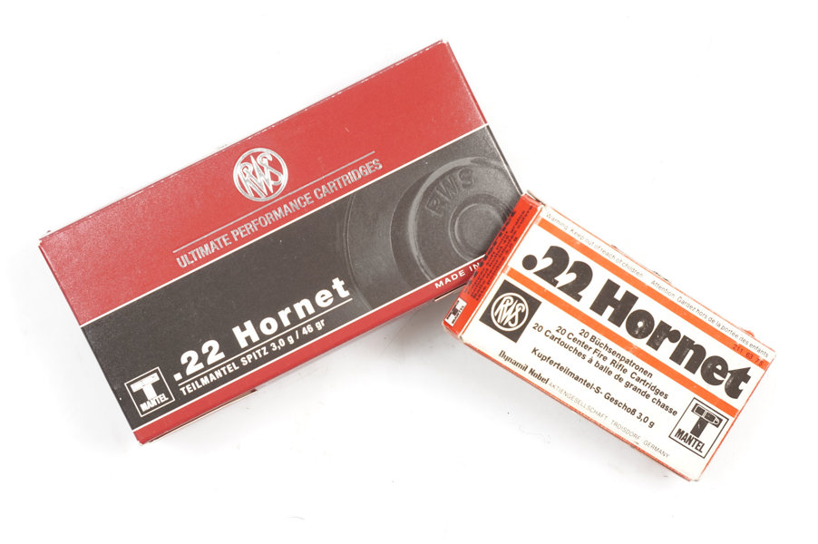 Büchsenpatronen .22 Hornet RWS, § frei ab 18