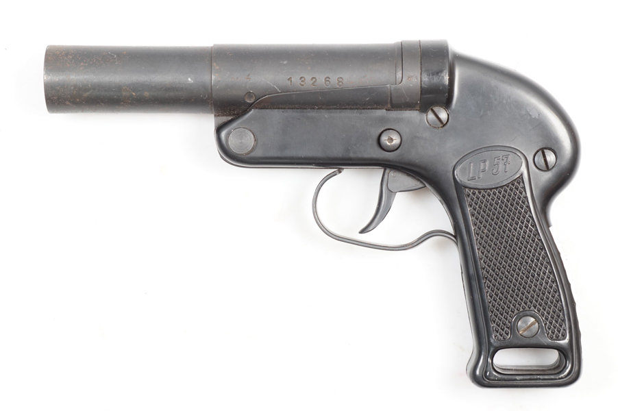Leuchtpistole Mod. LP57, Fertigung Ferlacher Büchsenmachergenossenschaft, Kal. 4, #13268, § frei ab 18 (1374-25)