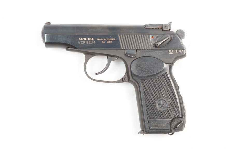 Unbekannter Russischer Erzeuger, Mod. Makarov IJ70-18A, 9mm Makarov, #ACP9234, §B (1340-25) 