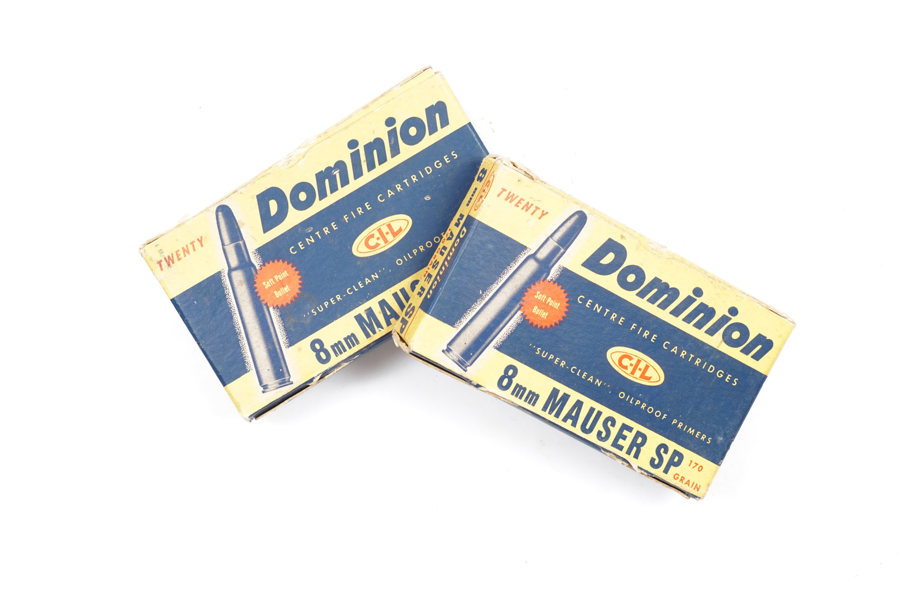Büchsenpatronen Dominion 8mm Mauser, § frei ab 18