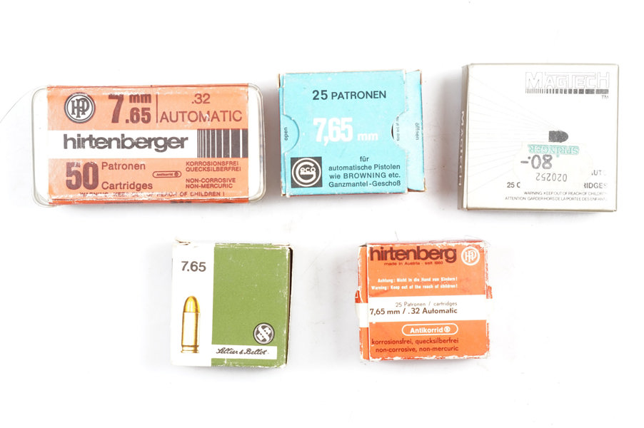 Pistolenpatronen 7,65 mm Browning, diverse Erzeuger, §B