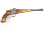 Fallblock-Scheibenpistole, unbekannter Deutscher Erzeuger, System Bacer, .22lr, #ohne, §B (ACHTUNG +35€ Beschusskosten)