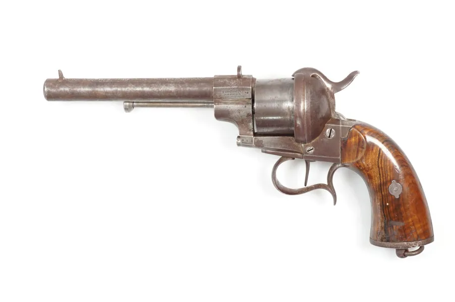 Stiftfeuerrevolver, Lepage Lüttich, 9mm Lefaucheux, #9182, § frei ab 18