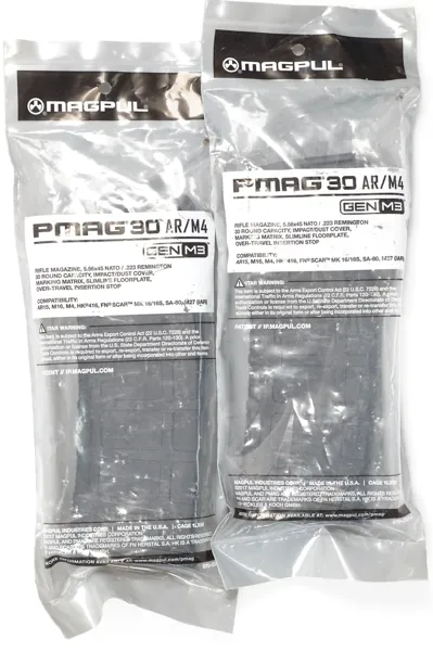 Konvolut Magazine, Magpul, Mod. AR15, .223 Rem., 2 Stk, §A (17/1/8-10)
