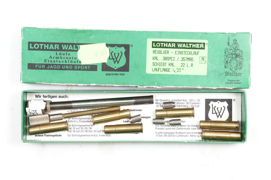 Einstecklauf Lothar Walther, für Revolver im Kaliber .38 Spez. / .357 Mag. auf .22lr., #ohne, § frei ab 18 (1034-25)